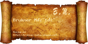 Brukner Máté névjegykártya